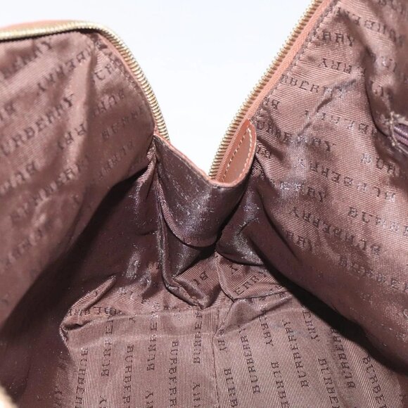 BURBERRY Nova Check Hand Bag PVC Beige Auth 115924 - Picture 13 of 16